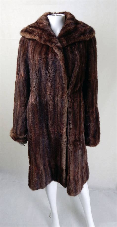 givenchy signature mink fur white coat 1940's|vintage mink coat 1940s for sale .